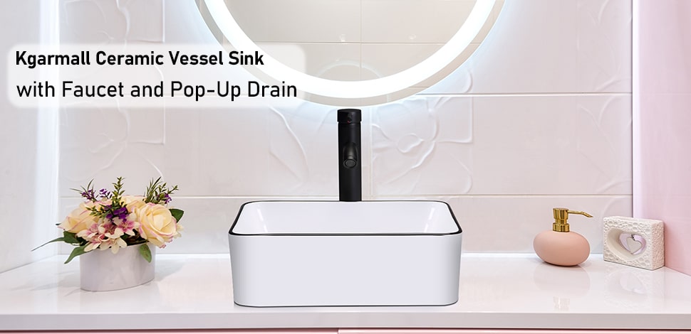 16 Inch Bathroom Sink with Faucet