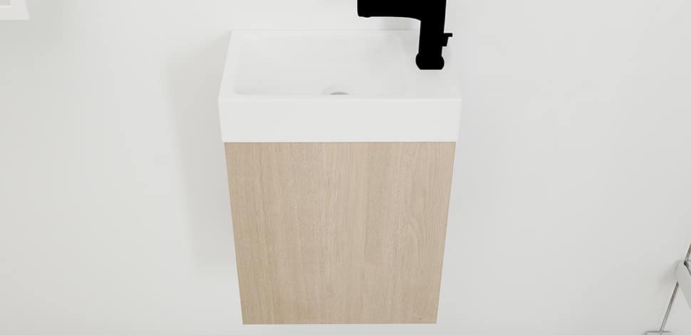 16 Inch Small Bathroom Vanity with sink
