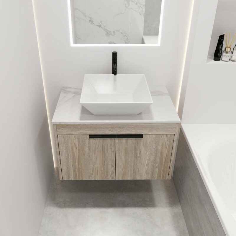 30 Inch Floating Bathroom Vanity with Sink